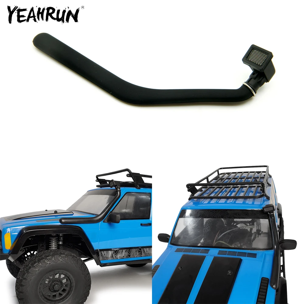 YEAHRUN Simulation Rubber Safari Snorkel For 1/10 AXIAL SCX10 Wrangler D90 D110 Body Shell Upgrade Parts