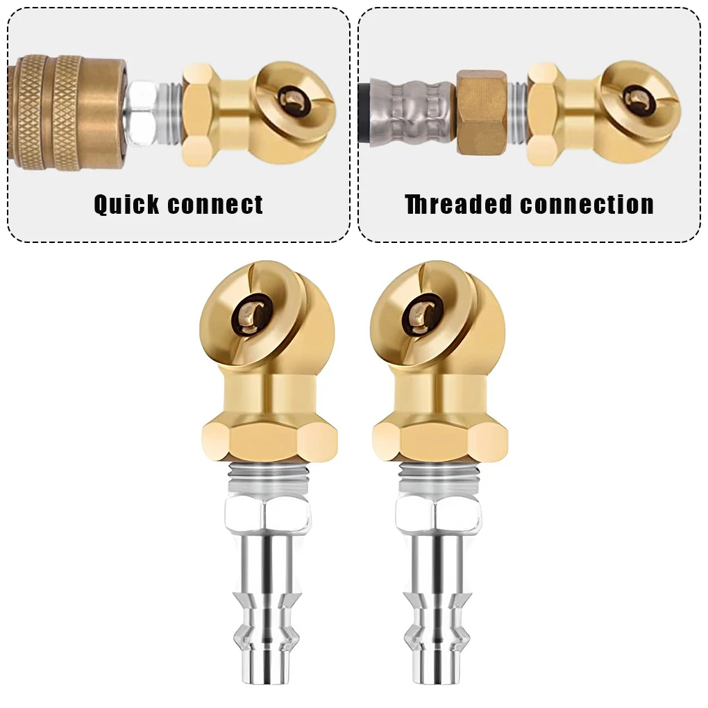 2x Inflatable Nozzle Quick Connector Easy To And Portable Durable Portable Air Valve Connector 12 8cm 2pcs