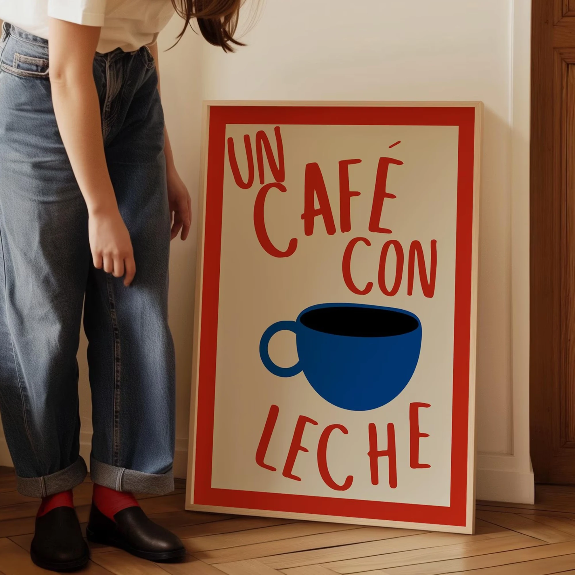Impresión artística de pared para amantes del café, cocina española, café con leche, pintura en lienzo, póster, imagen para sala de estar, dormitorio, decoración del hogar