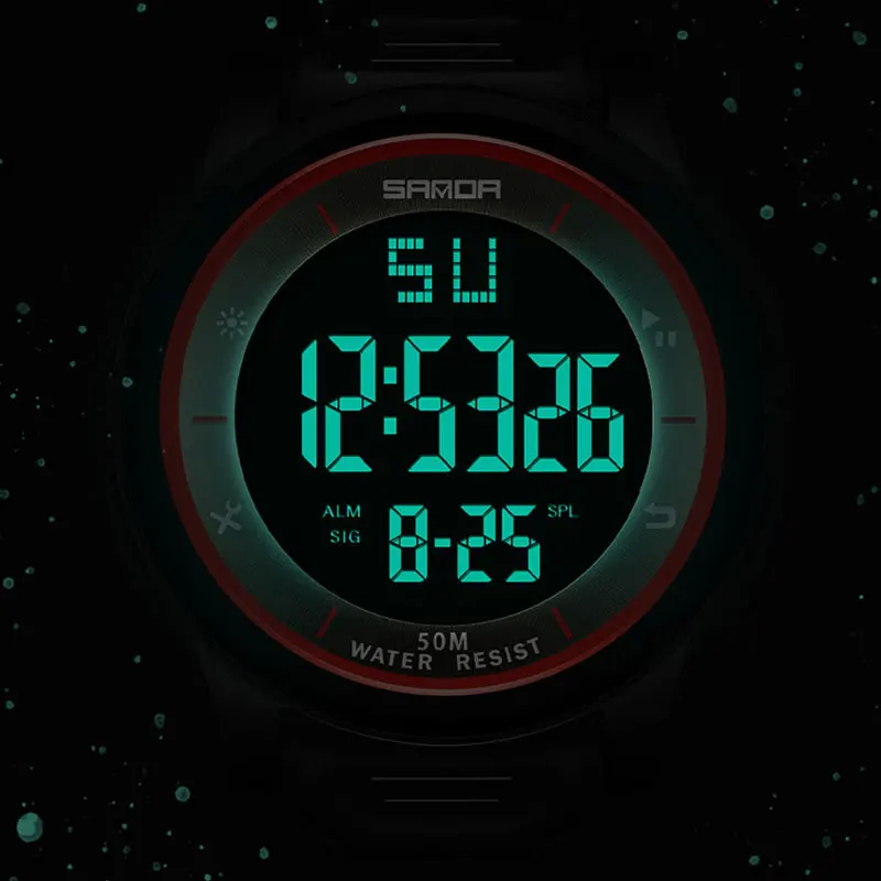 Digital Watch Waterproof With Stopwatch Alarm Countdown Ultra-Thin Super Wide-Angle Display Digital Wrist Watches For Men Women