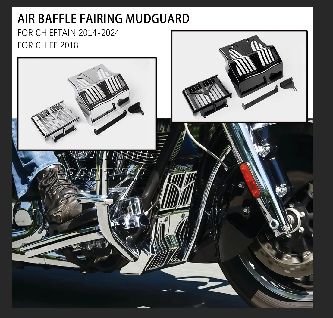 Motorcycle Chin Fairing Lower Spoiler Mudguard Oil Cooler Radiator Cover Fit For Indian Springfield Dark Horse New Accessories