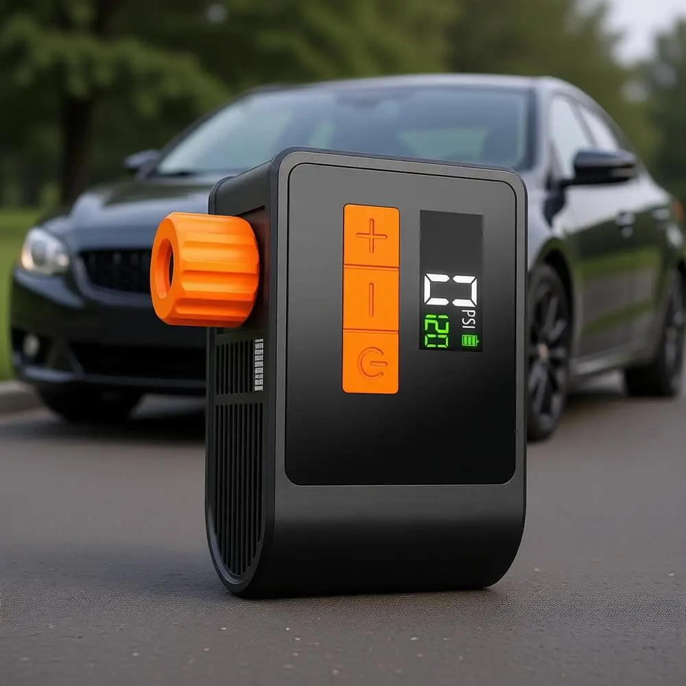 

Портативный электрический велосипедный насос 120PSI с манометром, для ниппелей Presta и Schrader, для шоссейных, городских, горных и электровелосипедов