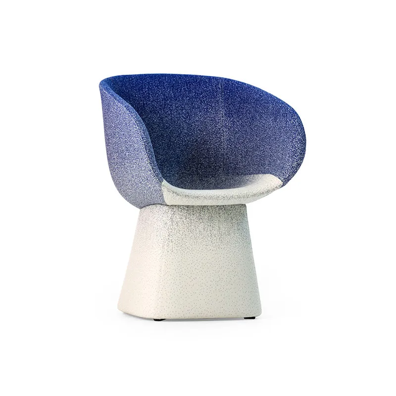

Gradient two-color lounge chair FRP special-shaped villa hotel living room reception single chair