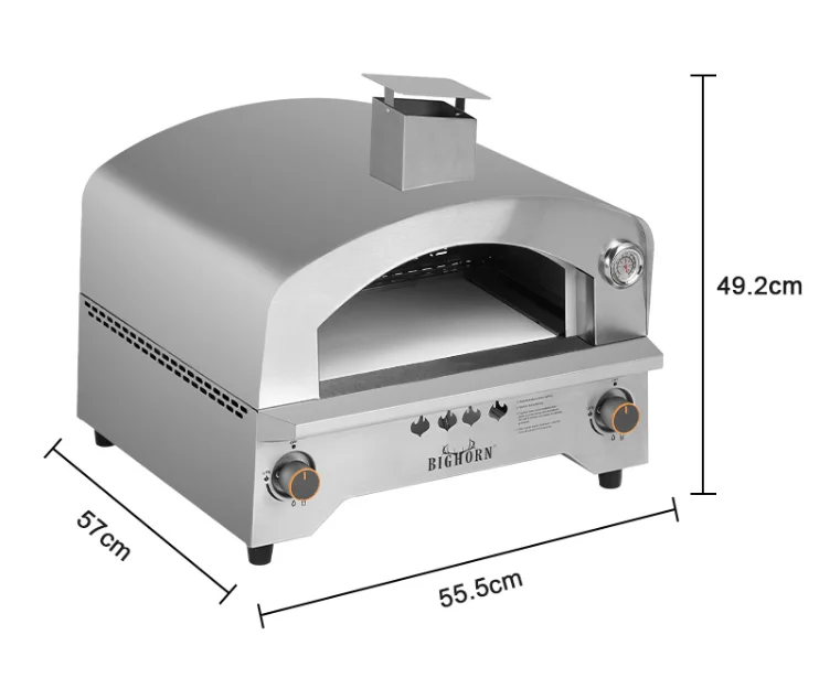 

Gas Pizza Stove Traditional Kiln Italian Pizza Oven Stainless Steel Large BBQ Stove Outdoor Home Use