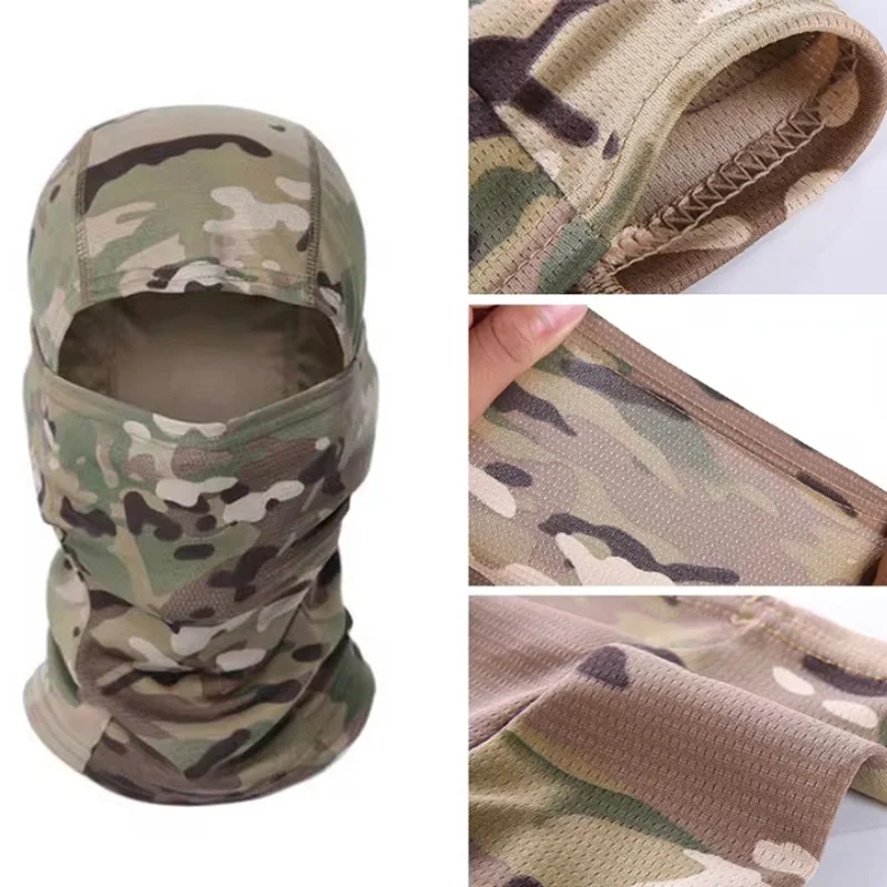 Camouflage bivakmuts volgelaatsmasker skifiets fietsen jacht hoofddeksel sjaal airsoft cap heren