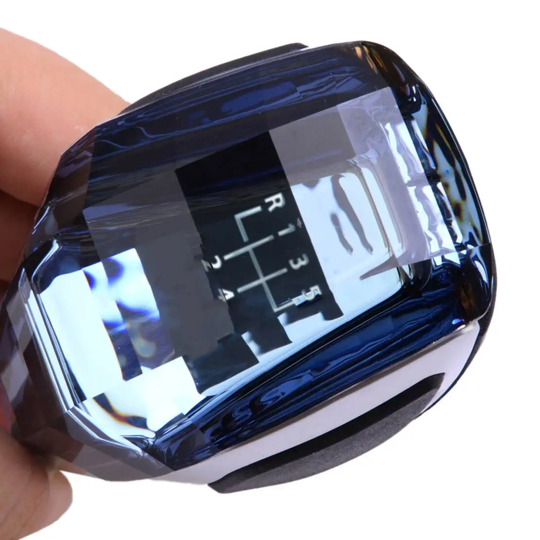 

R12345 Universal Car Crystal Handle With Touch Motion Activated LED Gear Shift Knob Head