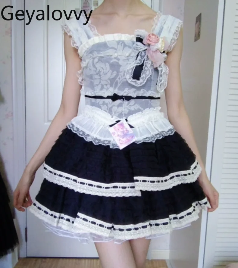 Cintura alta fino ajuste camada suspender vestido verão arco laço doce bonito meninas sem mangas festa de aniversário bolo vestidos curtos