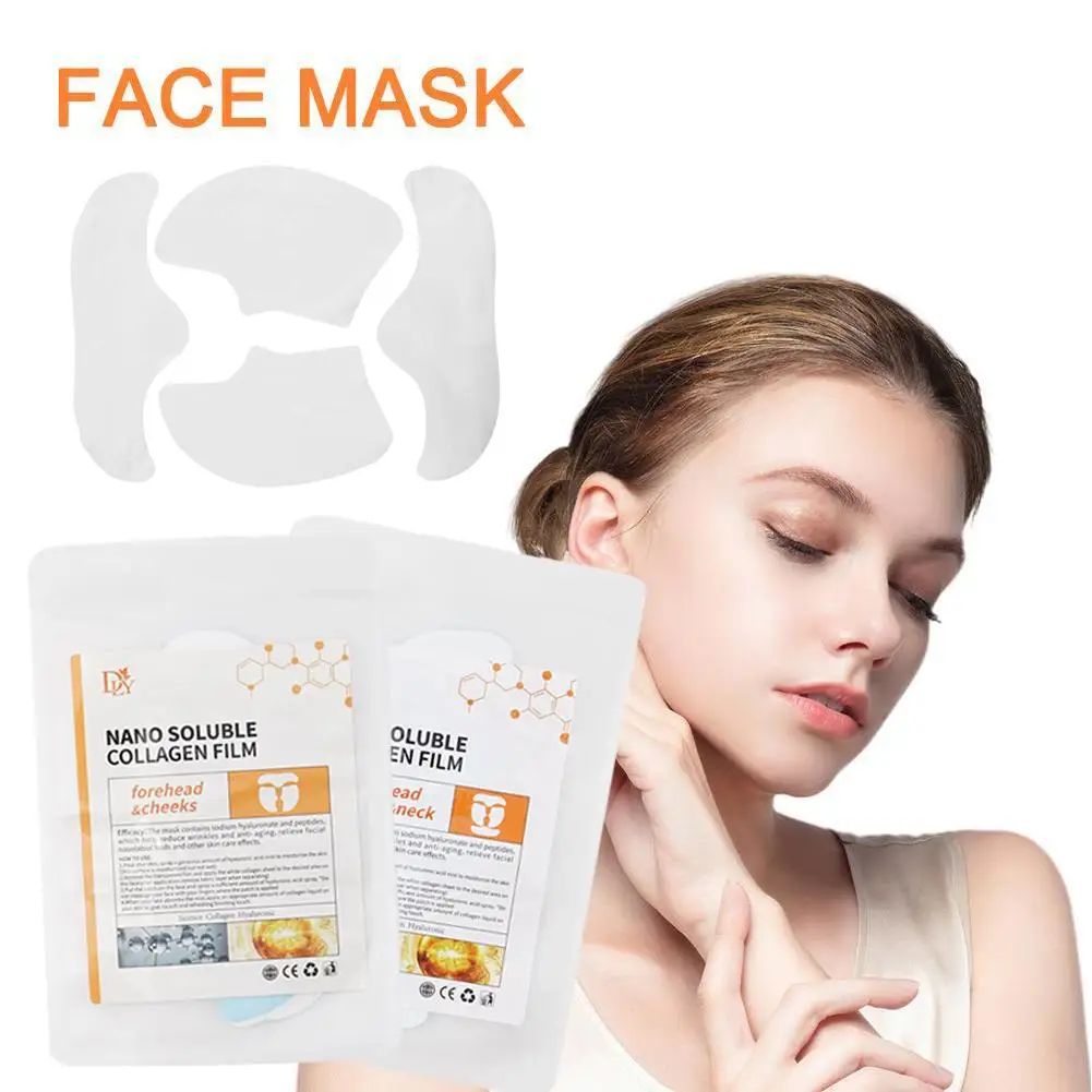 Collagen Film Paper Soluble Facial Mask Cloth Anti-Aging Face Soluble Lifting Full Water Skin Collagen Care Fiming Face Fil S3W9