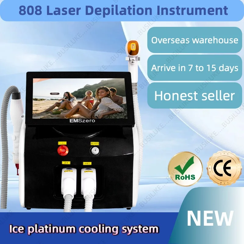 

4000W NEW Diode Laser Sapphire 808 Cold Painless Hair Removal+Laser Tattoo Pigment Spot Removal High Power For Face Whole Body
