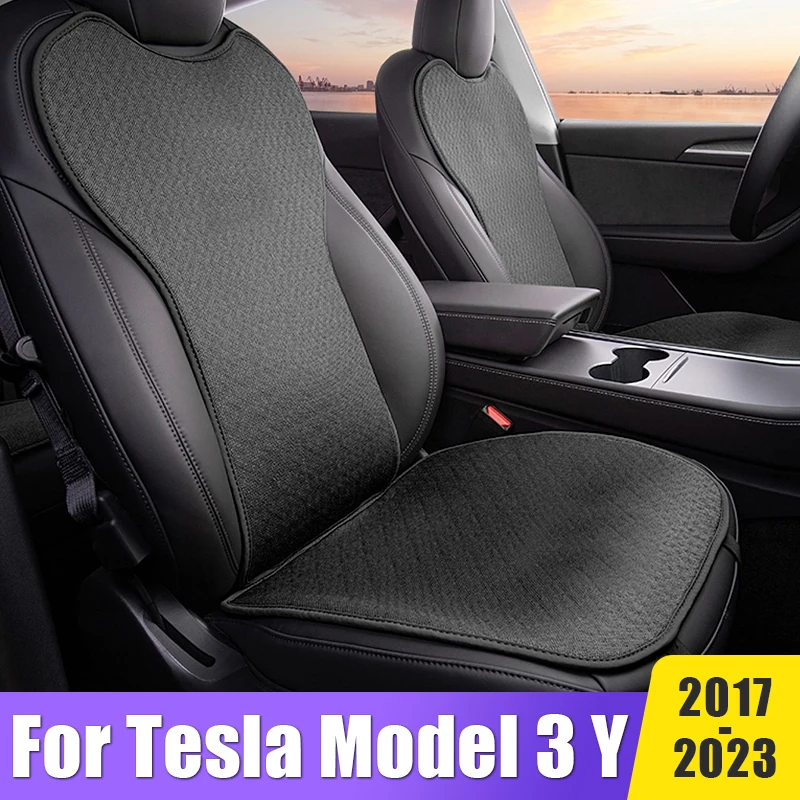 

Car Seat Cover Cushion For Tesla Model 3 Y 2017-2021 2022 2023 Breathable Comfortable Mat Non-slip Pad Decoration Accessories