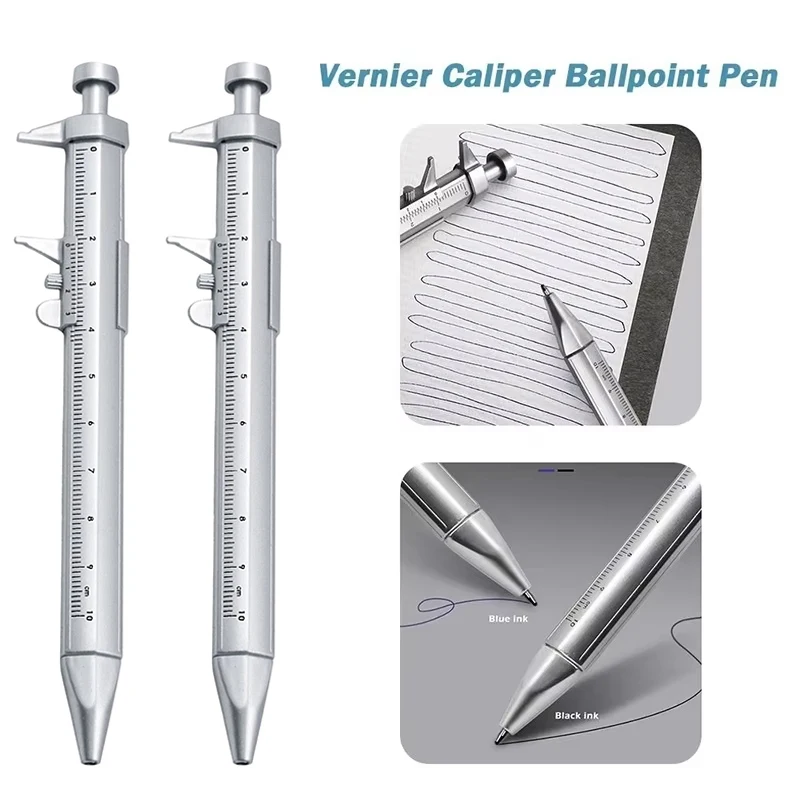 Vernier Caliper 0-100mm Ballpoint Pen Stationery Writing Instrument Measuring Tool School For DIY Repair Maintenance And Work