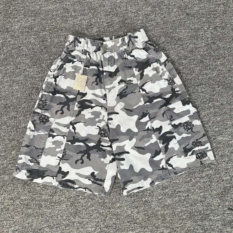 

Новые уличные шорты Mertra с камуфляжным принтом в американском стиле, летние мужские и женские повседневные свободные модные спортивные шорты-карго