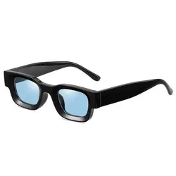 Small Polarized Sunglasses Rectangle Thick Frame Square Sun Glasses Men's Black Blue Ladies Sun Shades Uv400 Unisex Eyewears