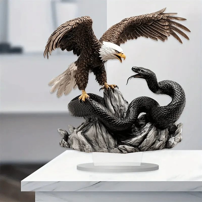 1 Stück Adler-Statue als Desktop-Dekoration, ideale Bürodekoration, Wohnzimmerdekoration, perfektes Weihnachtsgeschenk für Familie und Freunde – Detail 8