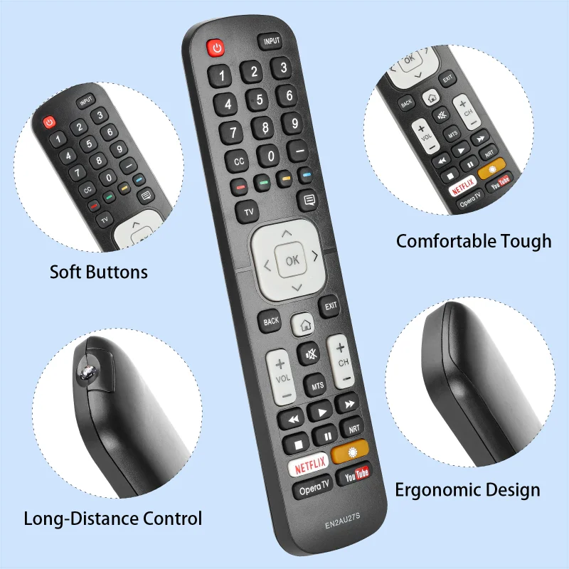 EN2AU27S Remote Control Compatible With Sharp TV LC-43N7003U LC-50N7003U LC-55N7003U LC-65N7003U LC43N7003U LC50N7003U LC55N7003