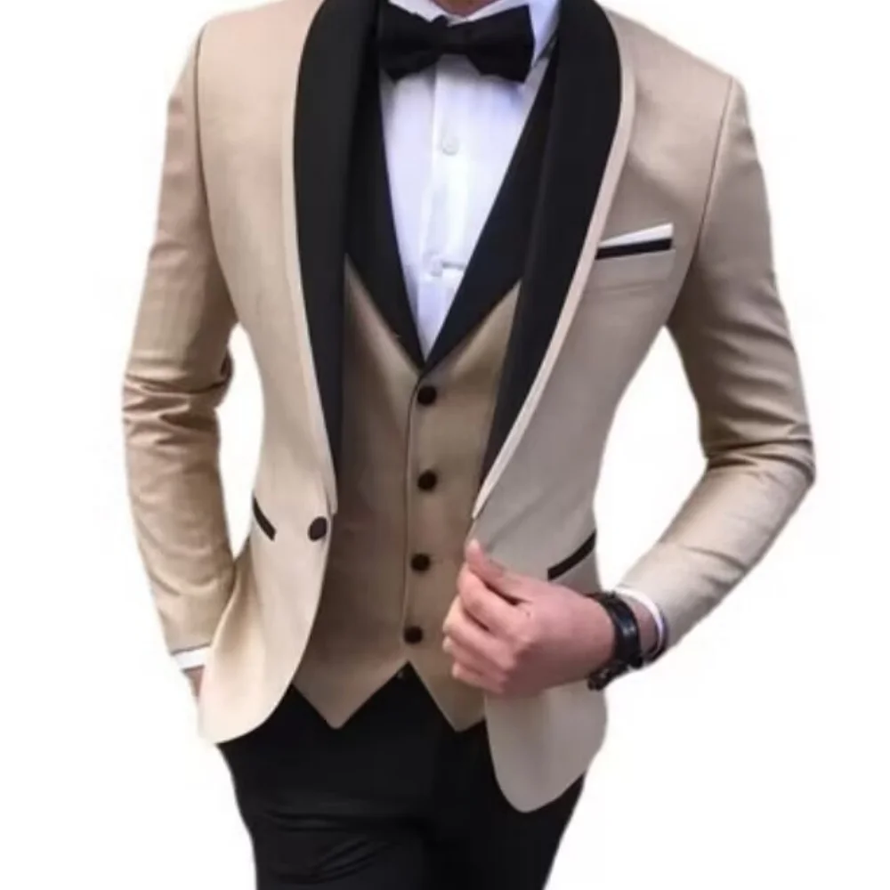 البدلات الرسمية غير الرسمية للرجال، مقاس نحيف للأعمال، بدلات رسمية أحادية اللون، فستان رجالي، طية صدر السترة، سترات بزر واحد، سراويل سترة،