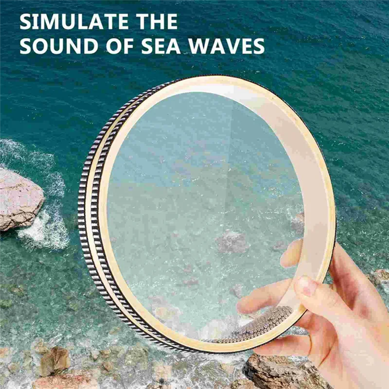 

FRLI-yWave Bead Tambourine 8Inch and 10 Inch Ocean Wave Sound Drum Wave Drum Ocean Sound Drum Instrument Percussion