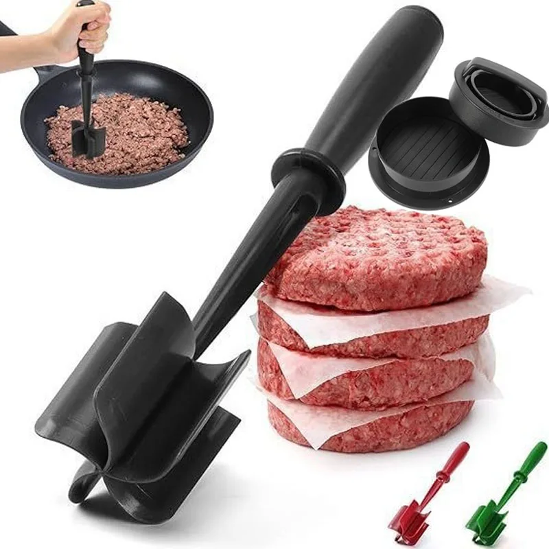 

Kitchen Meat Chopper Ground Beef Masher Mixing Grinding and Pounding Spatula Meat Scraper for Mincing Meat Poultry Tools