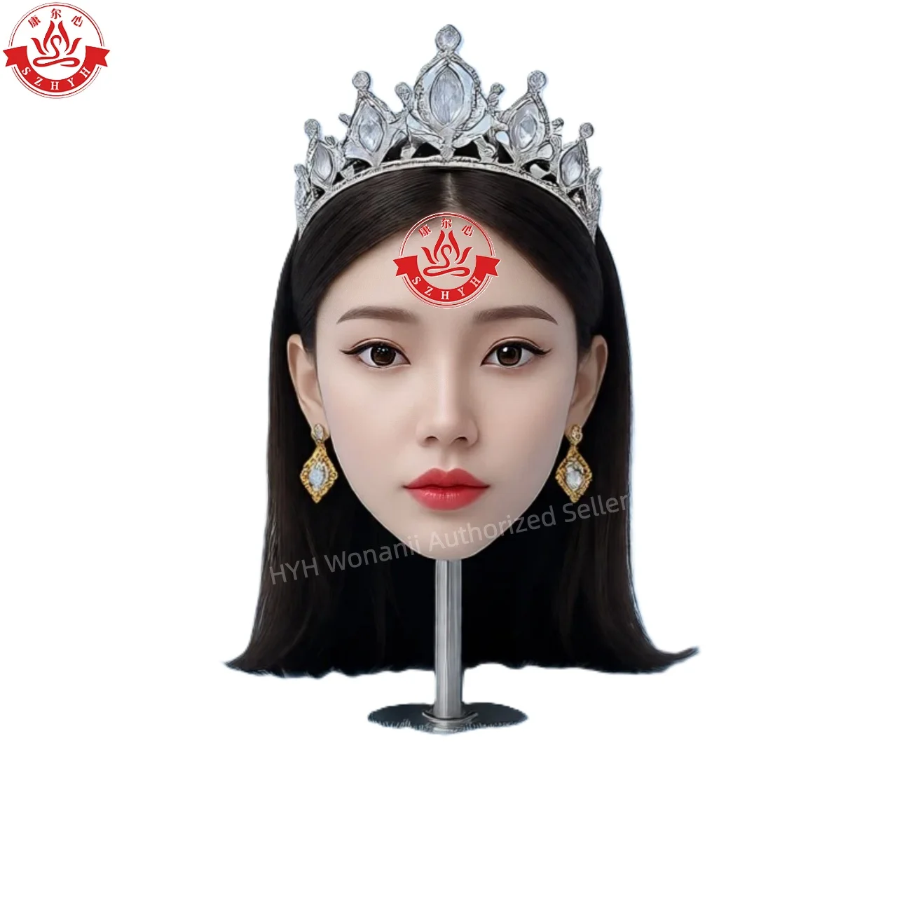 

Wonanii Food Grade Silicone Big Head HYH-SHB-TS-0111, M16 Interface Open Mouth Teeth Tongue, Makeup Practice, Hairstyle Design
