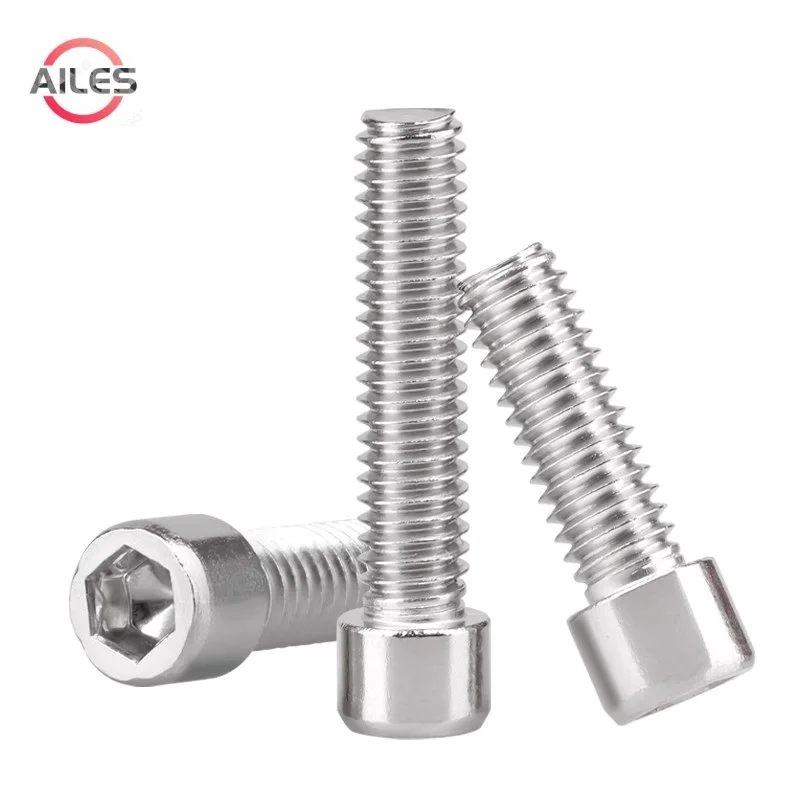 304 Stainless Steel Smooth Small Hexagon Socket Cap Head Bolts M2.5 M3 M4 M5 M6 SHCS Hex Socket Cap Head Screws