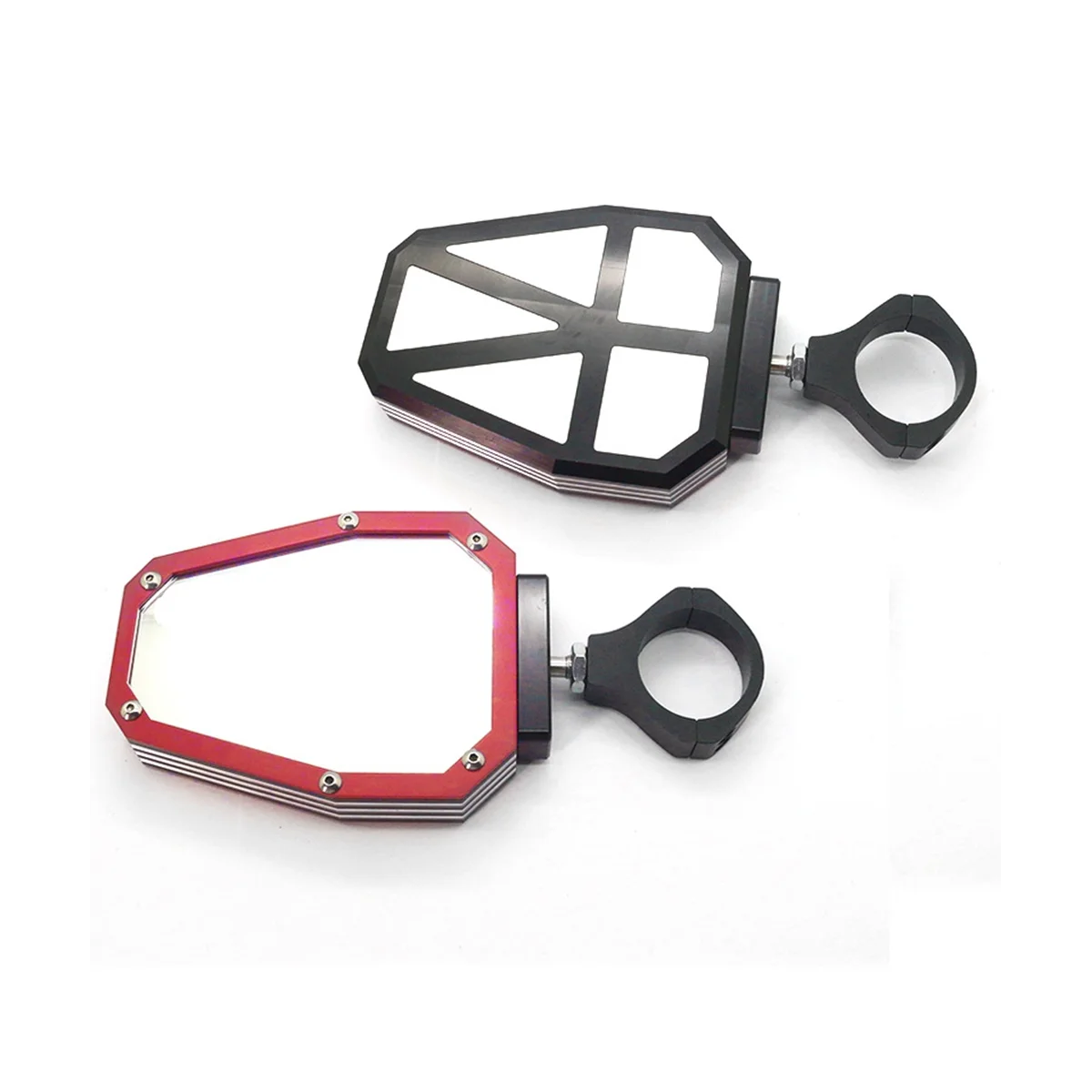 Beach Buggy All Terrain Mirror Motorcycle Reflector 1.75/2 Universal for ATV/UTV Mirrors Red