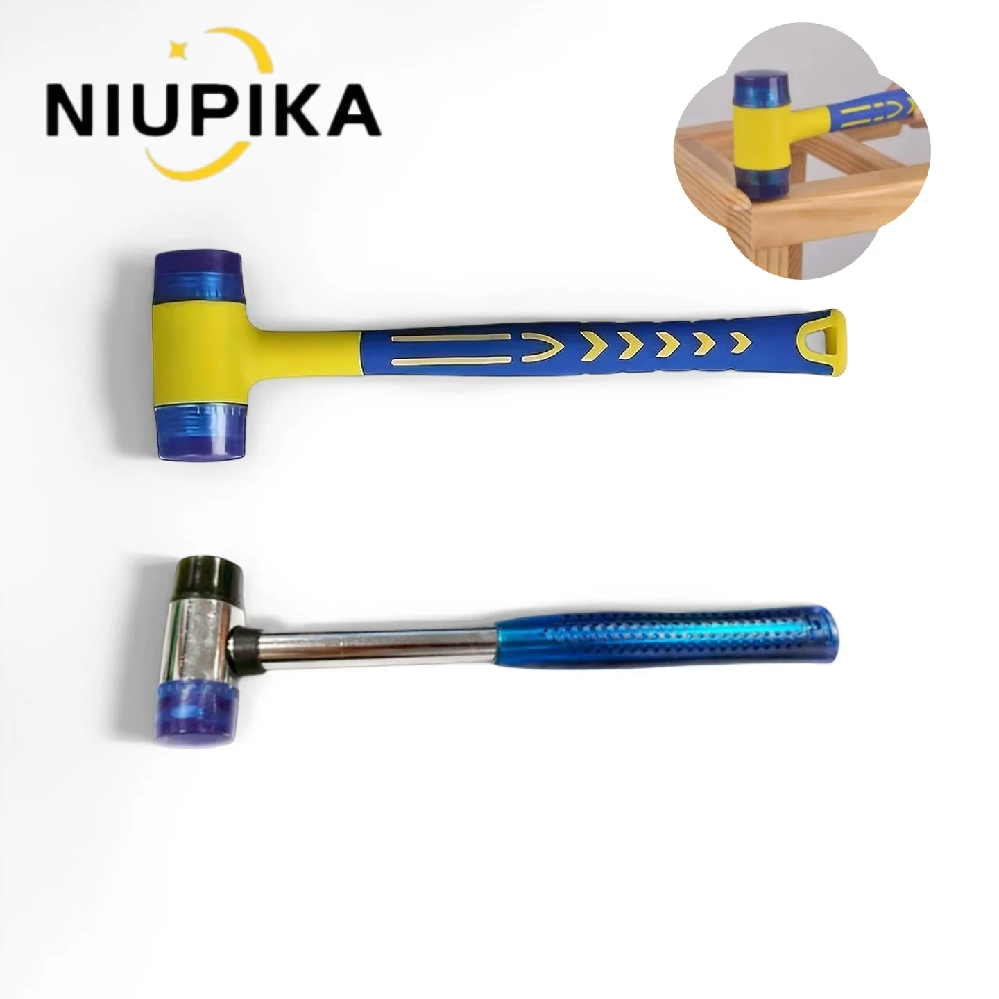 NIUPIKA Rubber Hammer Multifunctional Plastic Hammer Installation Hammer DIY Craft Tool Jewelry Trimming Function Hammer