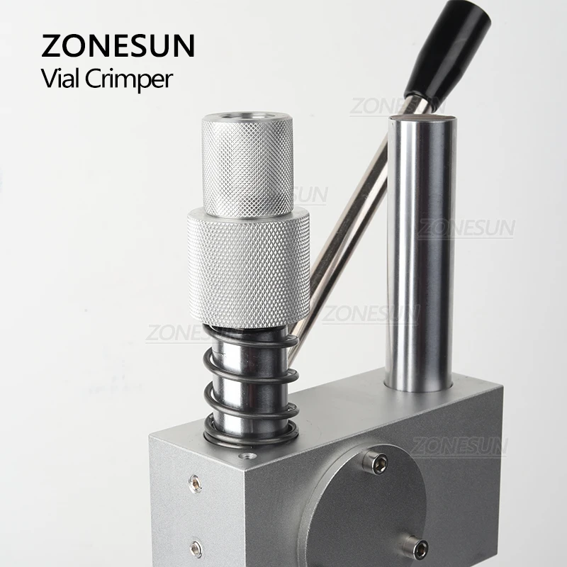 ZONESUN Manual Capping Machine Vials Crimper Cap Pressing Tool Sealing Oral Solutions Penicillin Injections Lab Sample Vessels