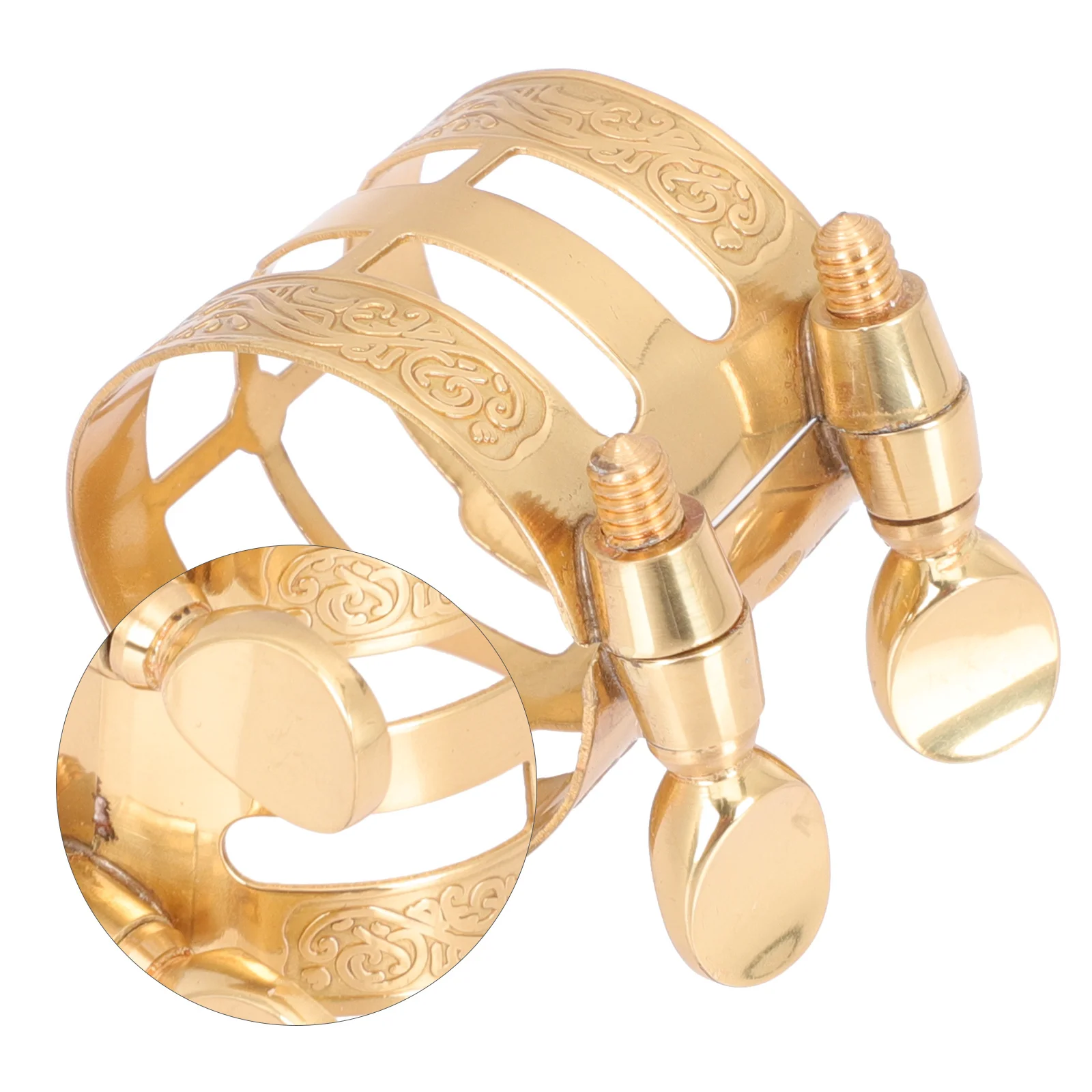 

Metal Sax Ligature Clip Durable Saxophone Reed Clamp Practical Alto Saxophone Mouthpiece Clamp Fixing Clip Wind Instrument Parts