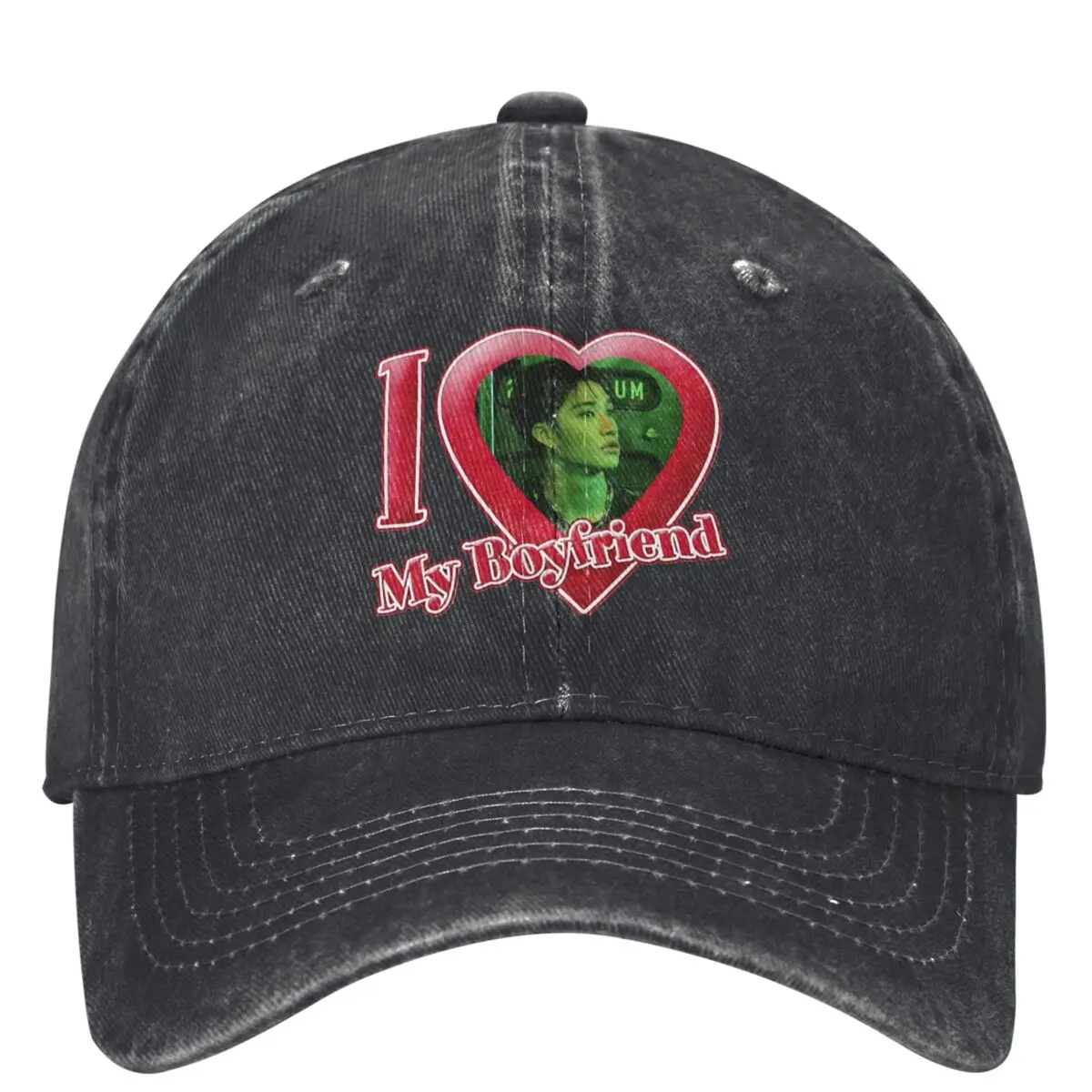 

I Love My Boyfriend Denim Baseball Cap Bang Chan Outdoor Sport Hip Hop Dad Hats Summer Women Men y2k Retro Sunshade Baseball Cap