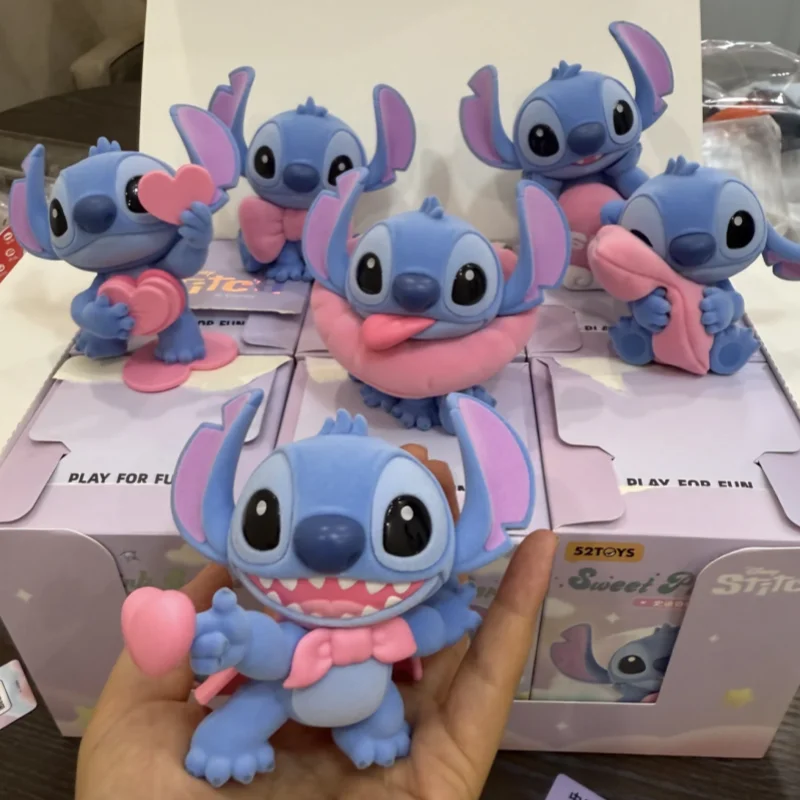 

Stitch Sweet Pink Love Series Blind Box Figurine Cute Stitch Pvc Doll Decoration Ornaments Blind Box Kawaii Girl Birthday Gift