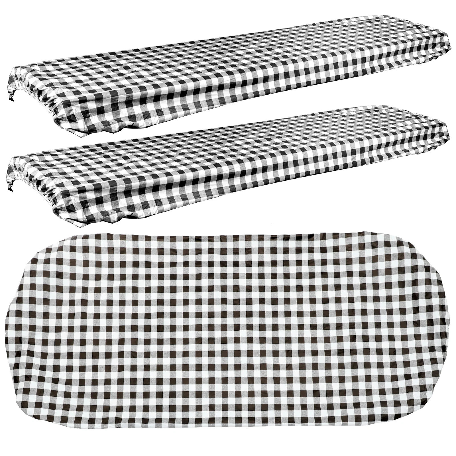 1 مجموعة مقاوم للماء نزهة غطاء الطاولة مطاطا المجهزة مفرش المائدة مقاعد البدلاء يغطي التخييم في الهواء الطلق اكسسوارات واقية سماط مجموعة