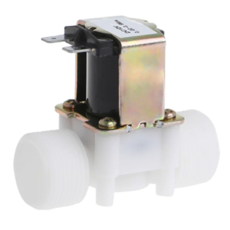 

3/4" Plastic Solenoid Valve 12V 24V 220V PP N/C Magnetic Washing Machine Dispenser Water Pneumatic Pressure Controller Switch