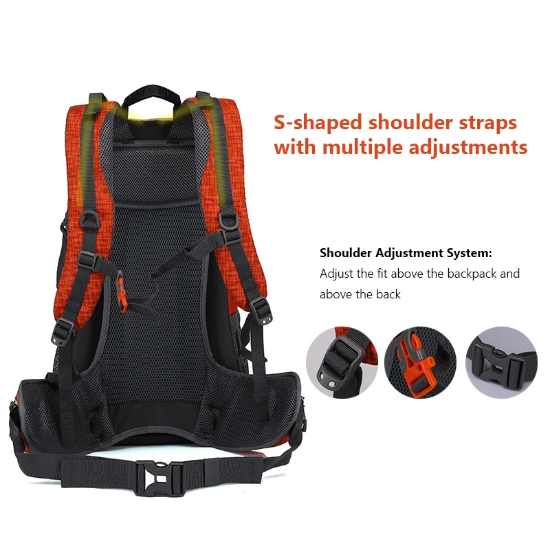 Imagem -02 - Mochila de Caminhada com Backplane Escalada Bolsa Outdoor Camping Sports Bolsa Travel Bagagem Bolsa Mochilas Trekking 40l