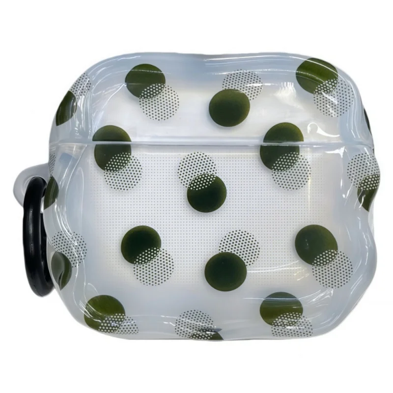 グリーンパープルマーブルパターン Apple ヘッドフォンカバー Appleairpods3/4に適していますパーソナライズされた落下防止PRO2/pro3