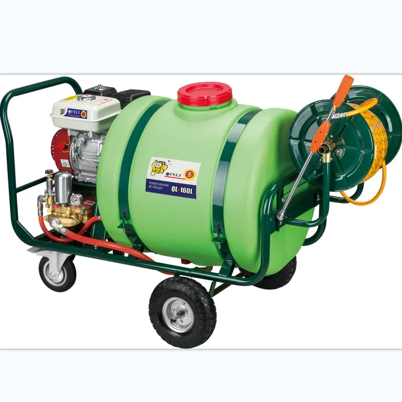 

50L/60L/160L Garden Agriculture 4 Wheel Hand Push Motorized Sprayer Automatic High Efficiency Gasoline Spraying Machine