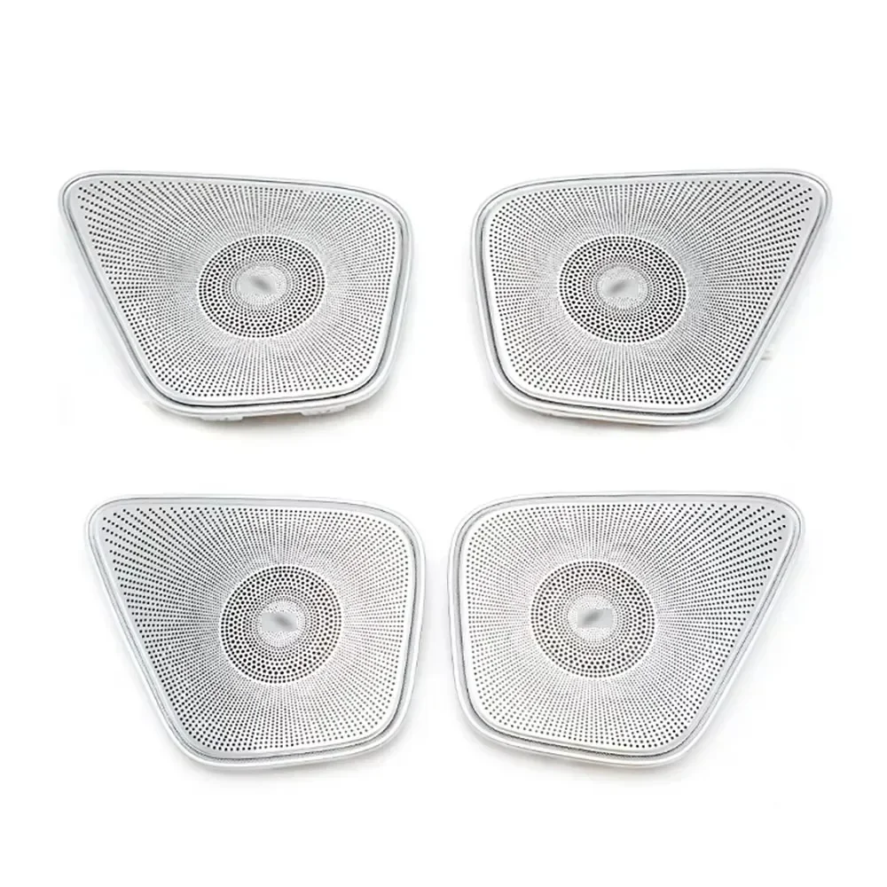 For Benz New A/B/CLA/GLA/GLB  W177 W118 W247 LED Horn Audio Trim Cover Car Midrange Speaker Cover 64 Colors Ambient Light