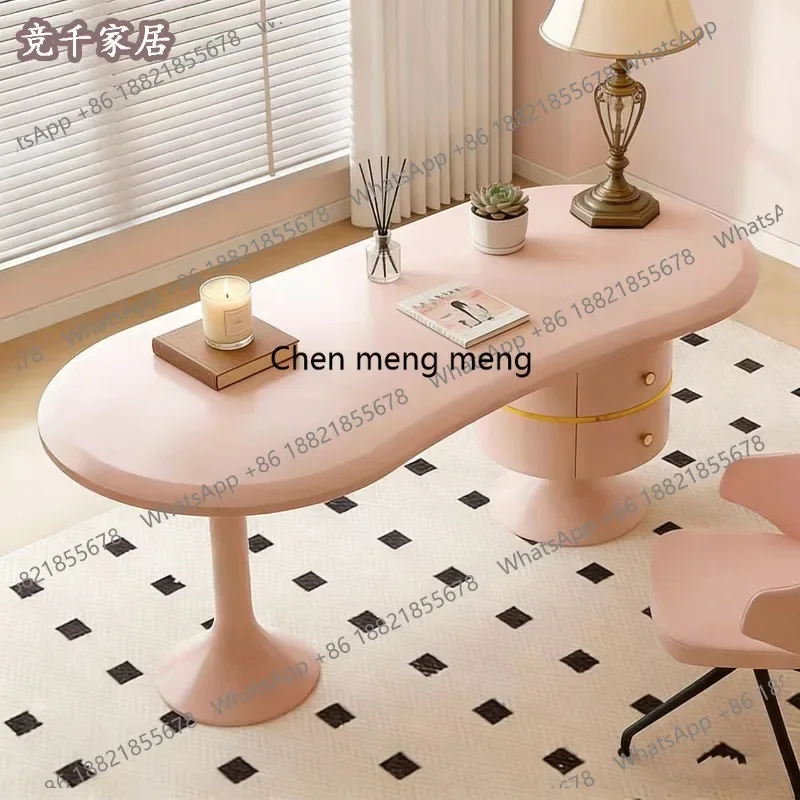 A178Medieval style special-shaped desk with drawers storage desk light luxury multi-functional household computer desk