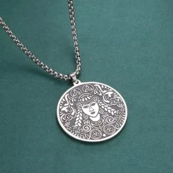 LIKGREAT Vintage Celtic Brigid Goddess Pendant Necklace Women Stainless Steel Triple Amulet Men's Jewelry Wiccan Pagan Gift 2025