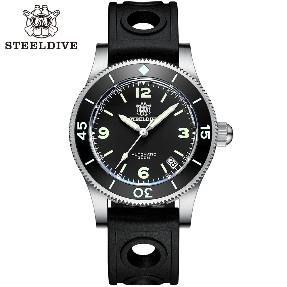 

STEELDIVE SD1952 Japan NH35A Movement 41mm Automatic Watch Ceramic Bezel C3 luminous Sapphire Glass 300M Men Dive Watch