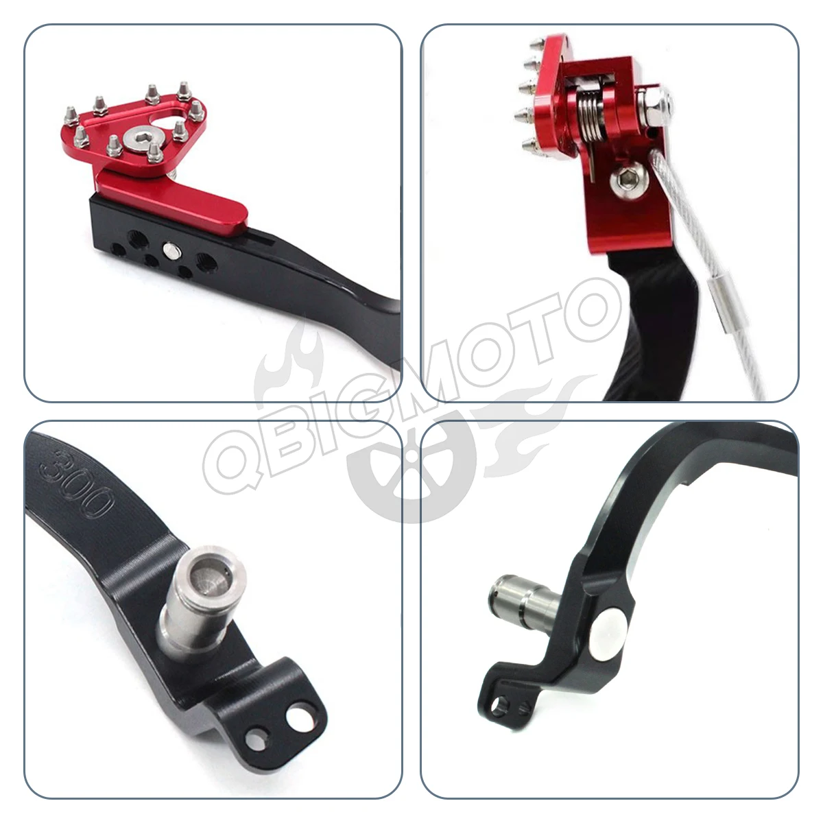 CRF300L CRF300LR 2025 Rear Foot Brake Pedal Lever For Honda CRF 300L Rally 2024-2021 Motorcycle Brake Lever Folding Step Plate