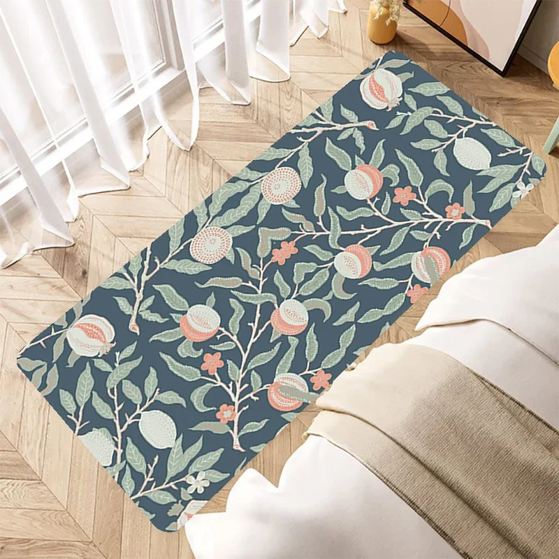 Plant Flowers Floor Mat Mats Bathroom Rug Home Entrance Bath Welcome Room Kitchen Non-slip Washable Hallway Balcony Foot Carpet