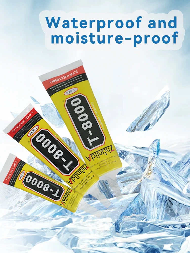 T8000 Transparent Gule Sticky Strong repair mobile LCD touch screen Metal Cloth Plastic waterproof