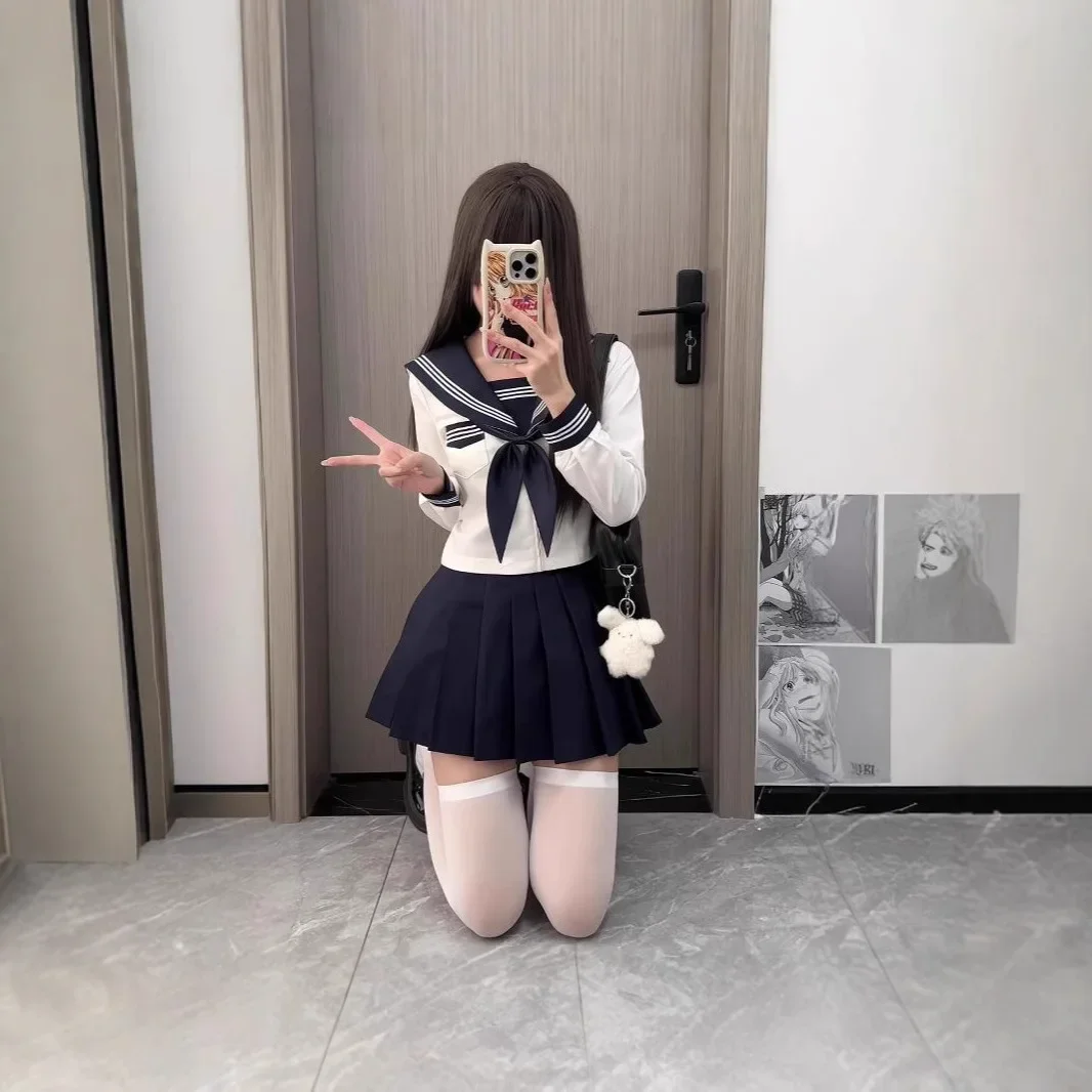 Podstawowy strój marynarski z krótkim rękawem, mundurek szkolny JK, krótka spódniczka dla kobiet, odzież do cosplayu, specjalne przebranie.
