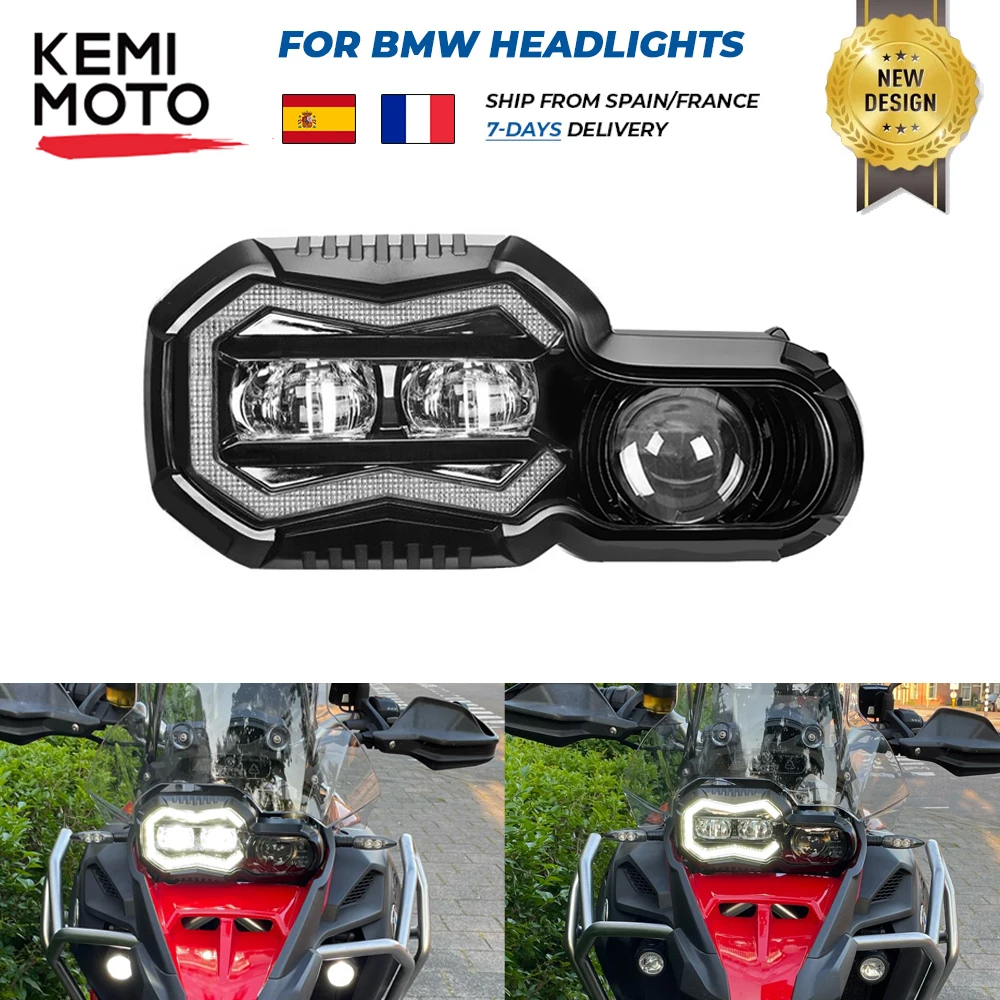 LED Headlight Angel Eye E24 MARK For F800GS ADV F800R F650GS F700GS Motorcycle DRL Upgrade Headlamp F 800R F 650GS F700GS