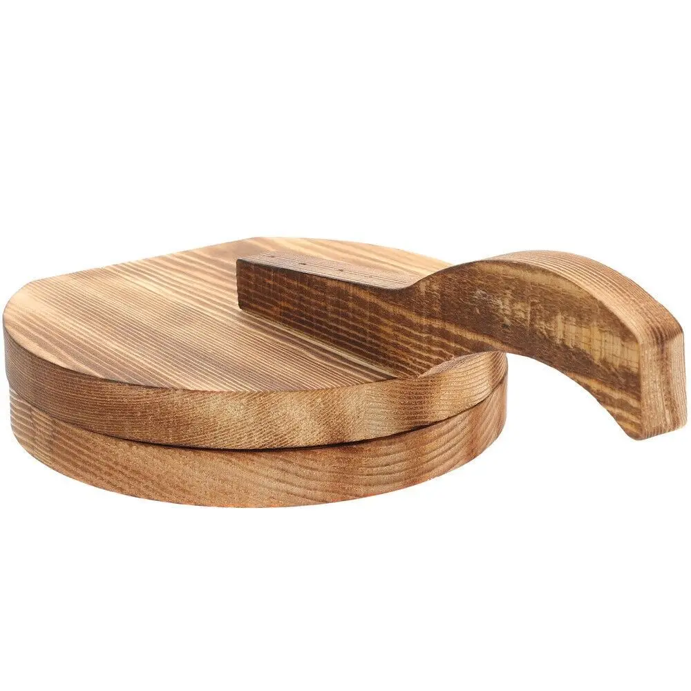 DIY Wooden Dumpling Wrapper Presser Kitchen Baking Accessories Round Shape Chapati Presser Pastry Tool Dough Presser Household