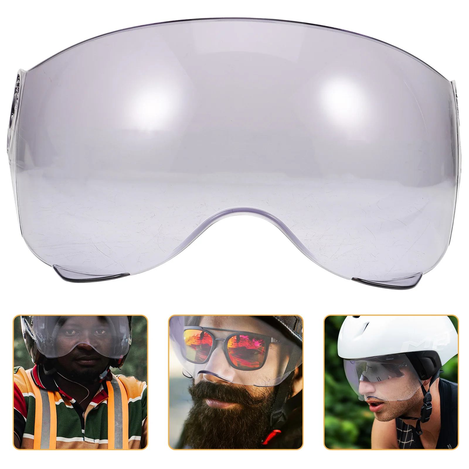 

Visor Replacement for Motorcycle Windproof Shield Face Protection with Wide Angle Transparent Lens Compatible with Most