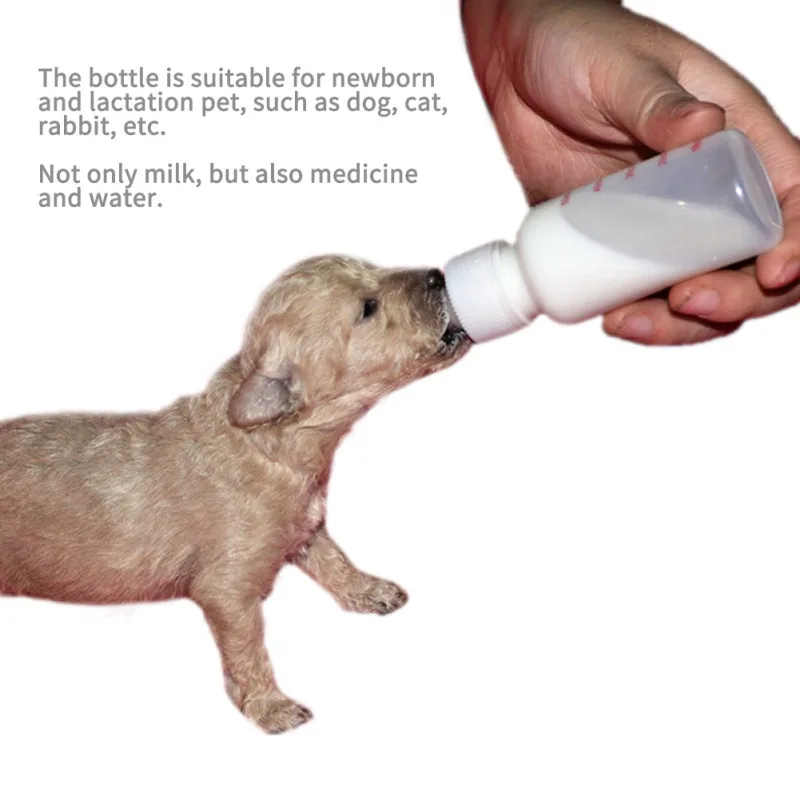 1 Set Pet Puppy Kitten Feeding Bottle/Medicine Feeder Dog Cat Baby Nursing Water Milk Feeder Cat Baby Silicone Nipple Bottle