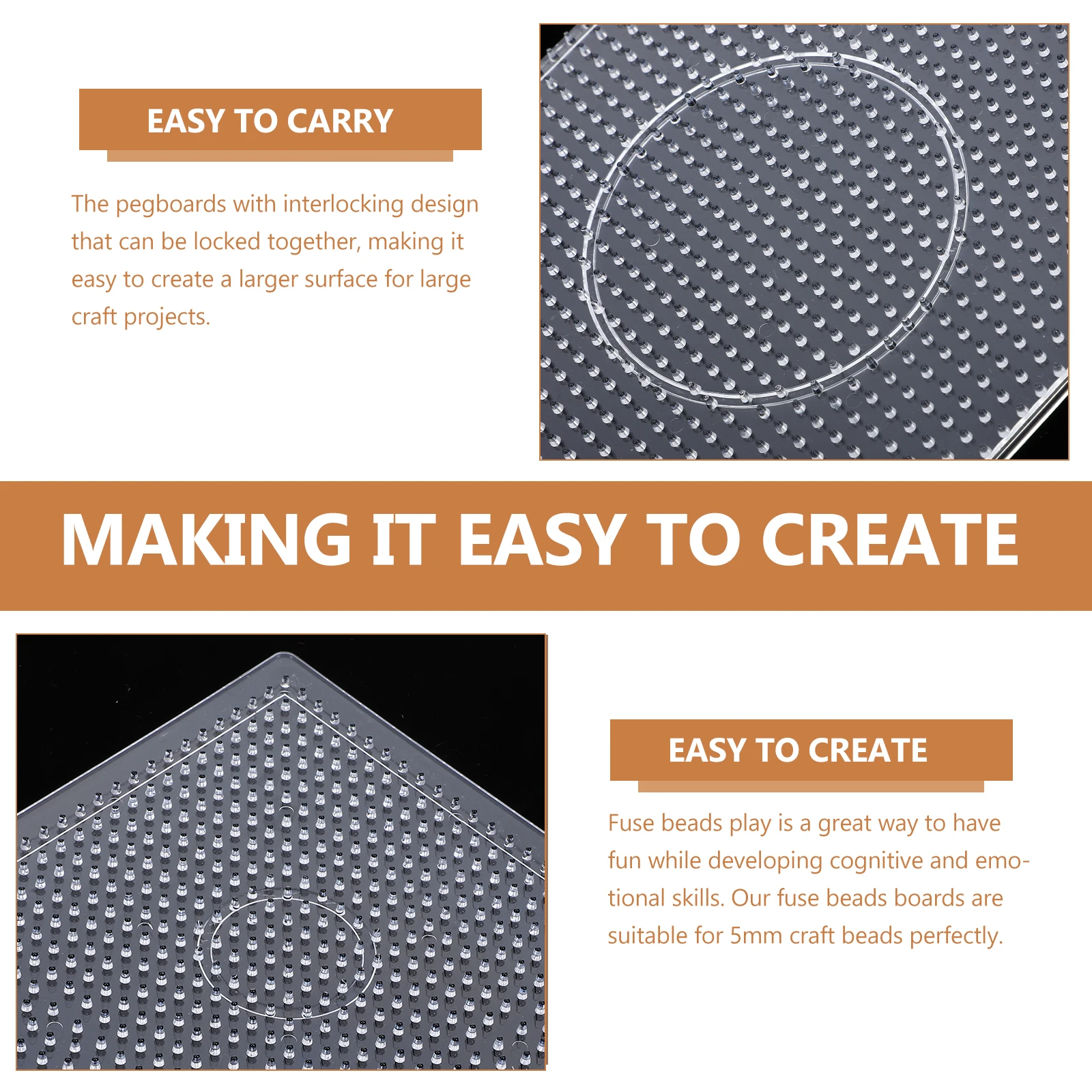 

1 set Fuse Beads Boards Set Square Heart Hexagon Circle Shaped Templates for 5mm Plastic Beads DIY Puzzle Accessories Jewelry
