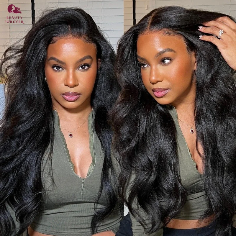 

Beautyforever Bye Bye Knots 2.0 Glueless Wig Yaki Straight 13x4 Lace Front Human Hair Wig Virgin Hair Density 180%