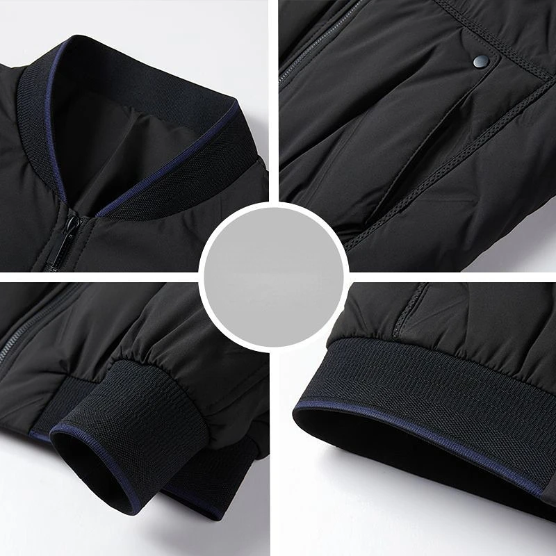 Youpin Romon Men 'S ลงเสื้อฤดูหนาวฤดูใบไม้ร่วงลำลองธุรกิจสั้นสำหรับเบสบอลแจ็คเก็ตอุ่น Bomber Coat เสื้อผ้า Outwear